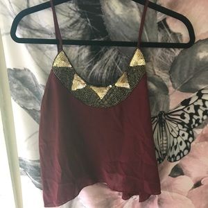 Maroon tank top